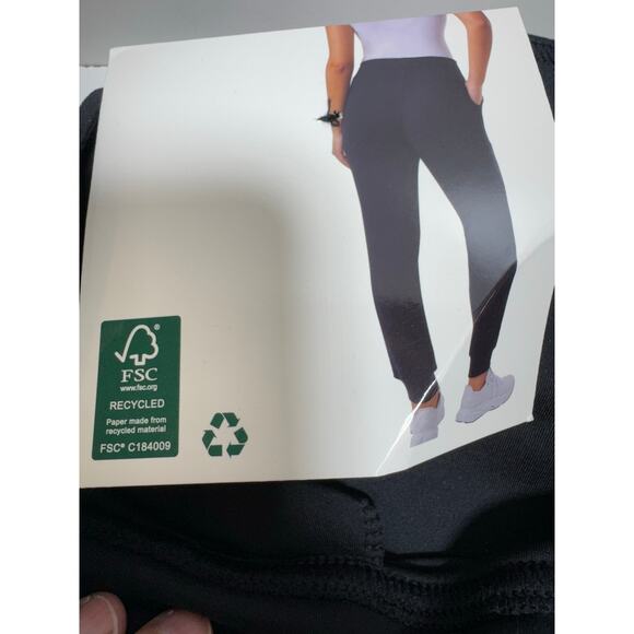 32 Degree Heat Women’s Sz L Jogger Sweatpants Black Stretch Zippered Pockets New - Picture 6 of 7